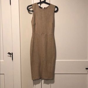BeBe Suede Nude Color Dress